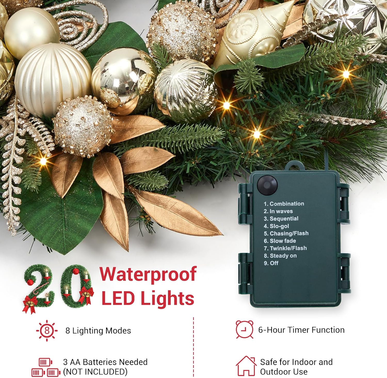 Garvee 6FT Weihnachts-LED-Ratt – Led Fairy String Lights Bewertung und Preis