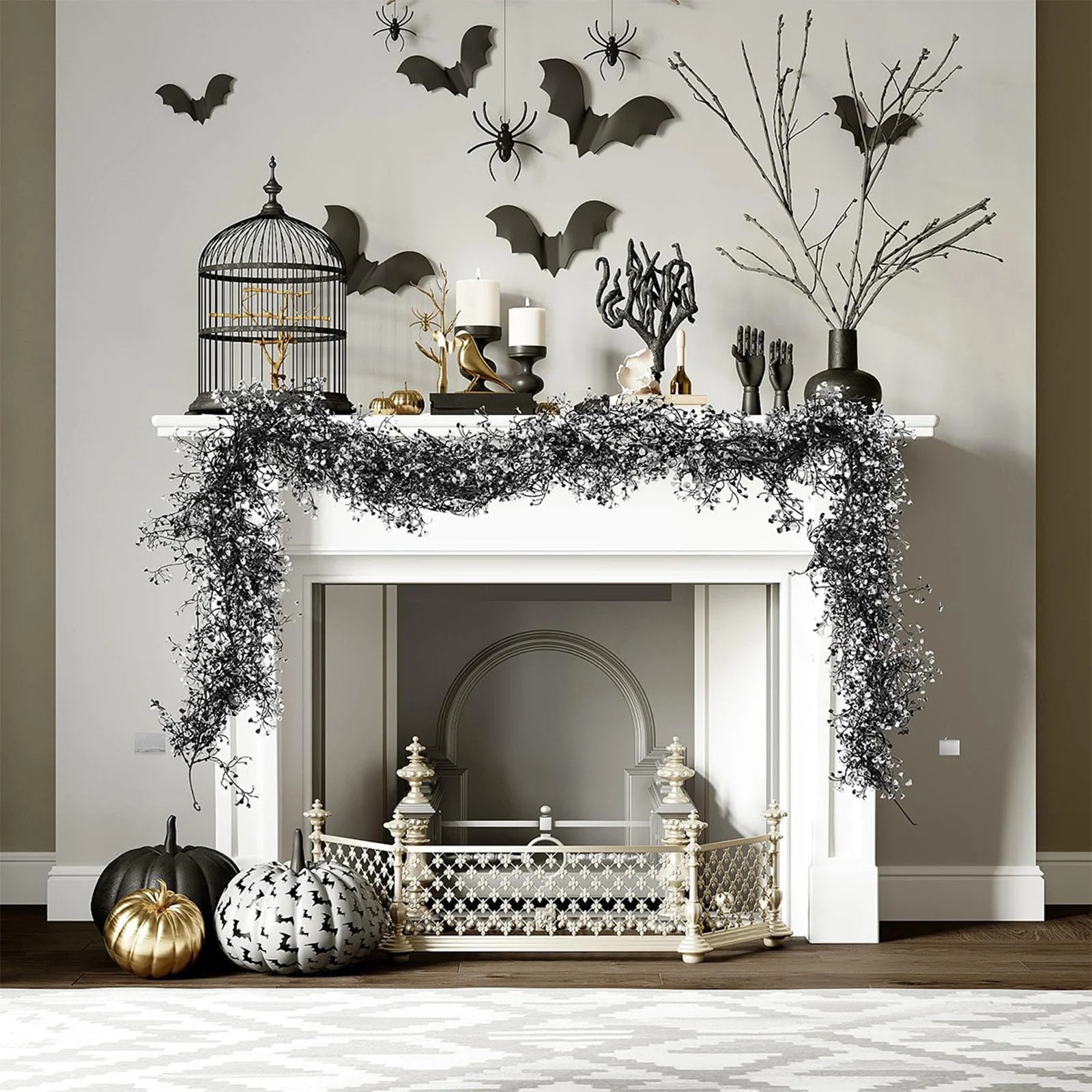 Halloween-Kunstzweig-Girlande, – Tinsel Garland Decoration Bewertung und Preis