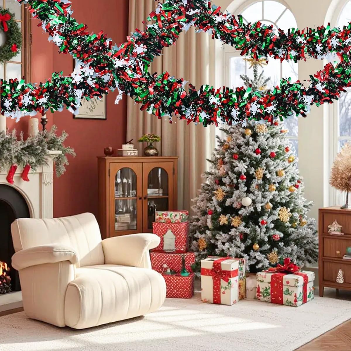 2M Weihnachtsgirlande aus Lame – Tinsel Garland Decoration Bewertung und Preis