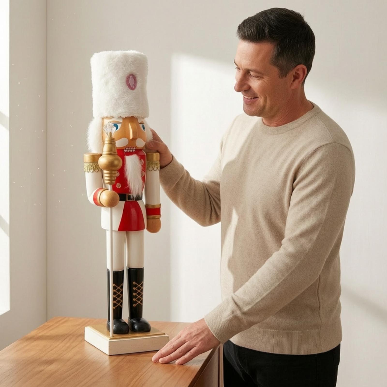 50 cm Holz-Nussknacker-Figur,  – Nutcracker Figurine Bewertung und Preis