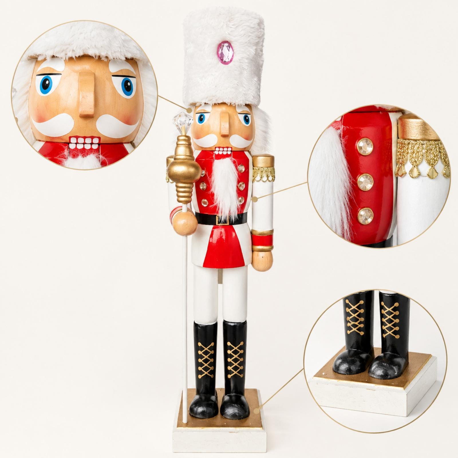 50 cm Holz-Nussknacker-Figur,  – Nutcracker Figurine Bewertung und Preis