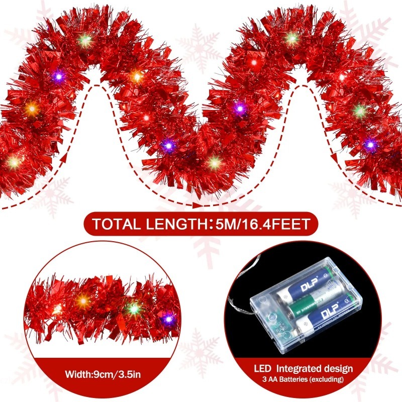 1 Stück 5M Weihnachts-Lametta- – Tinsel Garland Decoration Bewertung und Preis